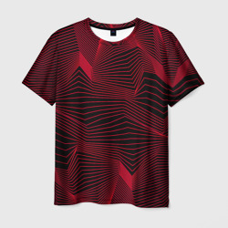 Мужская футболка 3D Геометрическая волны