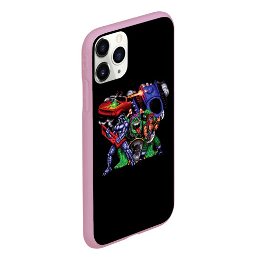 Чехол для iPhone 11 Pro Max матовый Гонки под рок-н-ролл, цвет розовый - фото 3