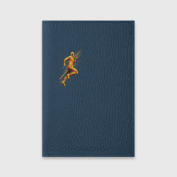 Обложка для паспорта матовая кожа золотой бегущий человек 