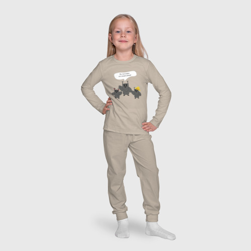 Детская пижама с лонгсливом хлопок с принтом Семейка мудрых сов, фото #4