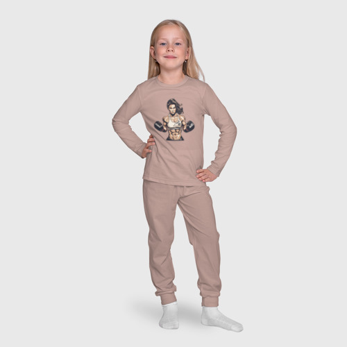 Детская пижама с лонгсливом хлопок с принтом Женский бокс, фото #4
