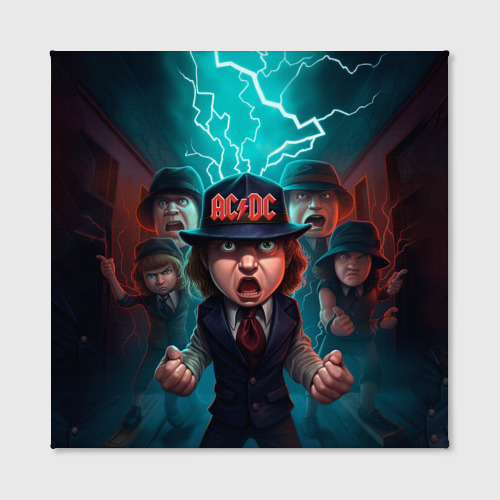 Холст квадратный ACDC cartoon, цвет 3D печать - фото 2