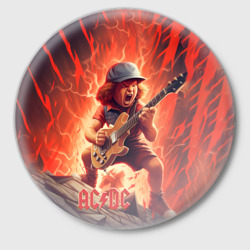 Значок ACDC fire  rock