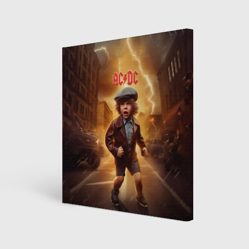 Холст квадратный ACDC boy, цвет 3D печать