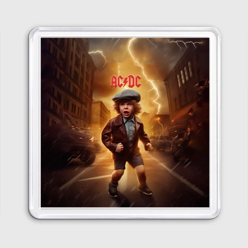 Магнит 55*55 ACDC boy