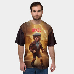 Мужская футболка oversize 3D ACDC boy - фото 2