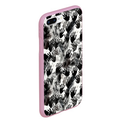 Чехол для iPhone 7Plus/8 Plus матовый Черно-белые руки с ладонями - фото 2