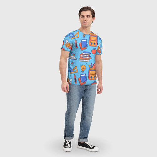Мужская футболка 3D Школьный набор, цвет 3D печать - фото 5