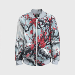 Детский бомбер 3D Лепестки цветущей вишни - сакура