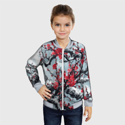 Детский бомбер 3D Лепестки цветущей вишни - сакура - фото 2