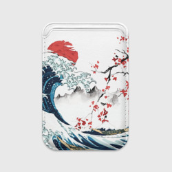 Картхолдер Magsafe магнитный Хокусай большая волна в Канагаве - пародия укиё