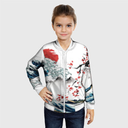 Детский бомбер 3D Хокусай большая волна в Канагаве - пародия укиё - фото 2