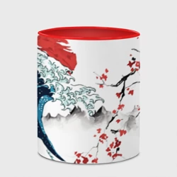 Кружка с полной запечаткой Хокусай большая волна в Канагаве - пародия укиё - фото 2