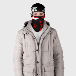 Балаклава 3D Японский самурай и красная луна - фото 2