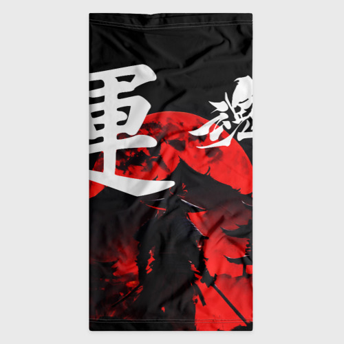 Бандана-труба 3D Японский самурай и красная луна, цвет 3D печать - фото 7