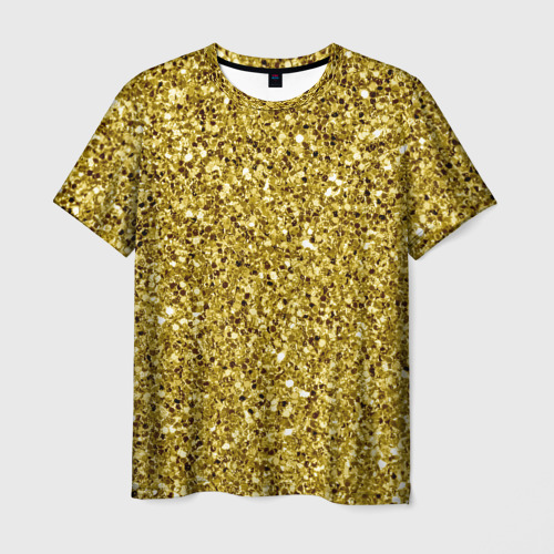 Мужская футболка 3D с принтом Золотая крошка, вид спереди #2