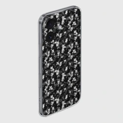 Чехол для iPhone 16 силиконовый с защитой камеры Камуфляж с котиками - фото 2