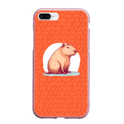 Чехол для iPhone 7Plus/8 Plus матовый Оранжевая капибара 