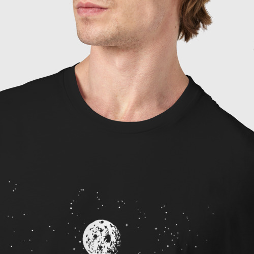 Мужская футболка хлопок Earth love, цвет черный - фото 6