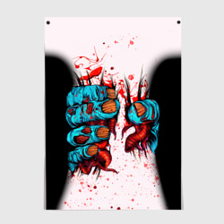 Постер Сжимающая тело рука зомби