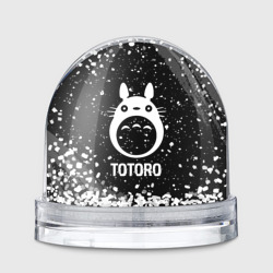 Игрушка Снежный шар Totoro glitch на темном фоне