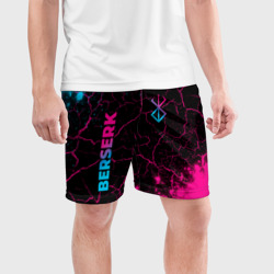 Мужские шорты спортивные Berserk - neon gradient: надпись, символ - фото 2