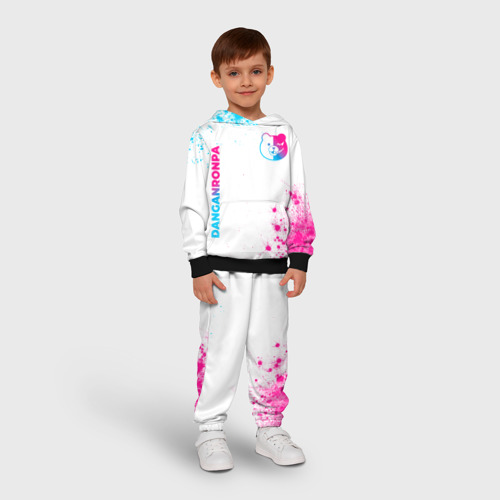 Детский костюм с толстовкой с принтом Danganronpa neon gradient style: надпись, символ, фото на моделе #1