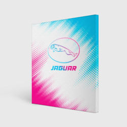 Холст квадратный Jaguar neon gradient style