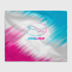 Плед 3D Jaguar neon gradient style