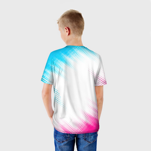 Детская футболка 3D Jaguar neon gradient style, цвет 3D печать - фото 4