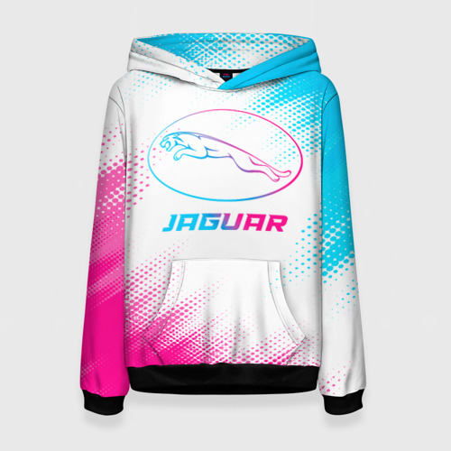 Женская толстовка 3D Jaguar neon gradient style, цвет 3D печать