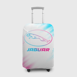 Чехол для чемодана 3D Jaguar neon gradient style