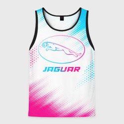 Мужская майка 3D Jaguar neon gradient style