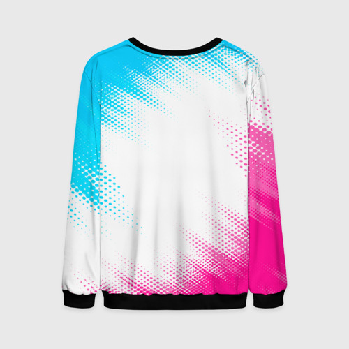 Мужской свитшот 3D Jaguar neon gradient style, цвет черный - фото 2