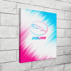 Холст квадратный Jaguar neon gradient style - фото 2