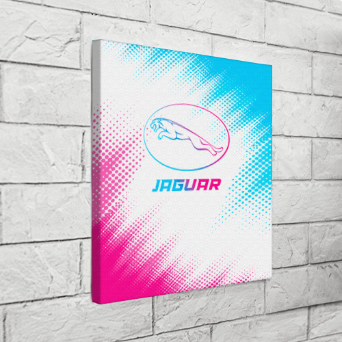 Холст квадратный Jaguar neon gradient style, цвет 3D печать - фото 3