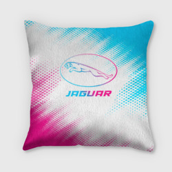 Подушка 3D Jaguar neon gradient style