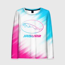 Женский лонгслив 3D Jaguar neon gradient style