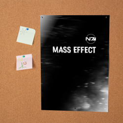 Постер Mass Effect glitch на темном фоне: символ сверху - фото 2