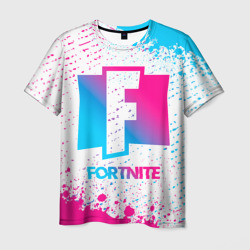 Мужская футболка 3D Fortnite neon gradient style