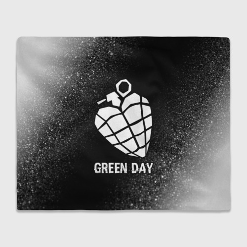 Плед 3D Green Day glitch на темном фоне, цвет 3D (велсофт)