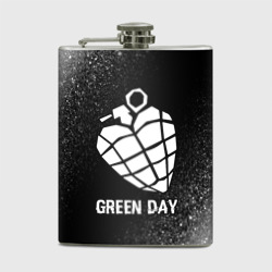 Фляга Green Day glitch на темном фоне