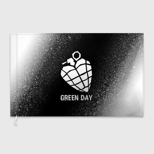 Флаг 3D Green Day glitch на темном фоне - фото 3