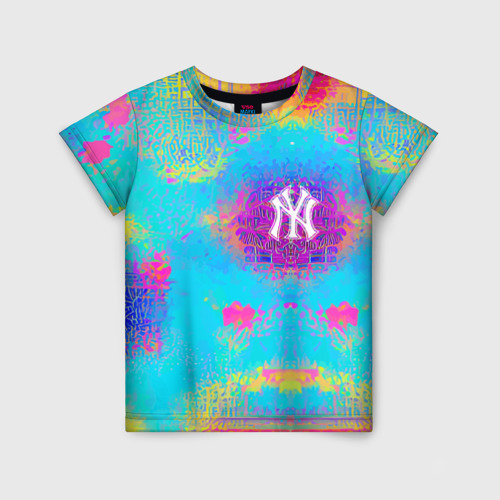 Детская футболка 3D New York Yankees - baseball team - logo, цвет 3D печать