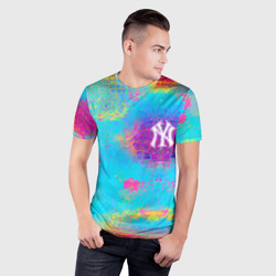 Мужская футболка 3D Slim New York Yankees - baseball team - logo - фото 2