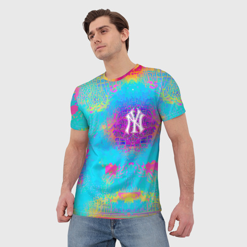 Мужская футболка 3D New York Yankees - baseball team - logo, цвет 3D печать - фото 3