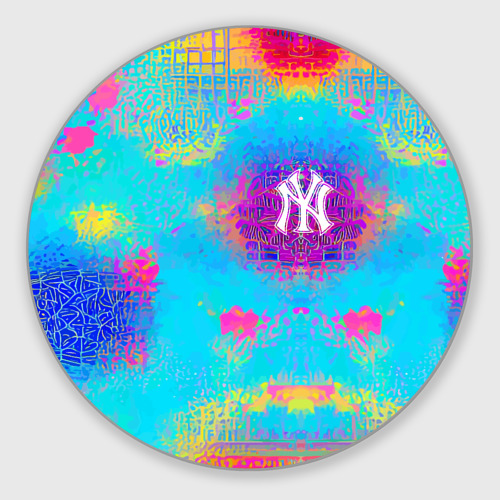 Круглый коврик для мышки New York Yankees - baseball team - logo