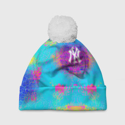 Шапка 3D c помпоном New York Yankees - baseball team - logo