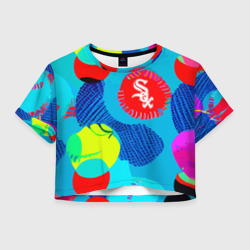 Женская футболка Crop-top 3D Chicago White Sox - baseball team