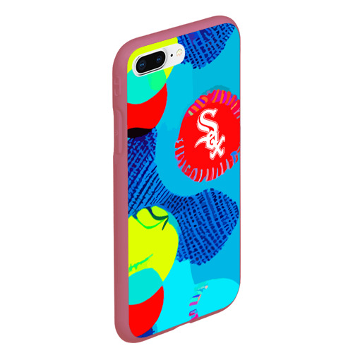 Чехол для iPhone 7Plus/8 Plus матовый с принтом Chicago White Sox - baseball team, вид сбоку #3